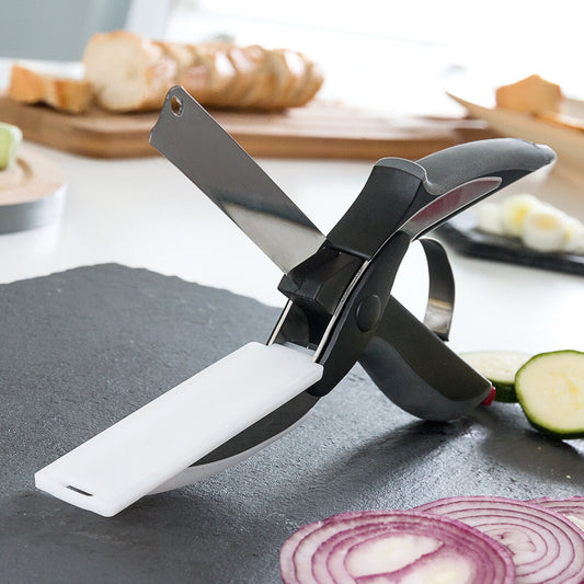 ✂️ SmartChef™ 2-in-1 Keukenschaar met Snijplank